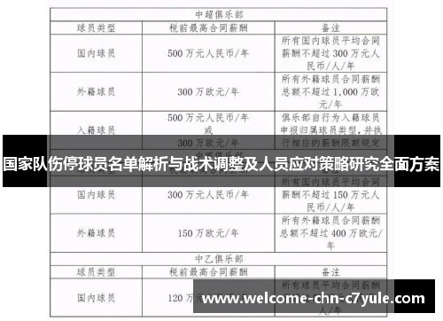 国家队伤停球员名单解析与战术调整及人员应对策略研究全面方案