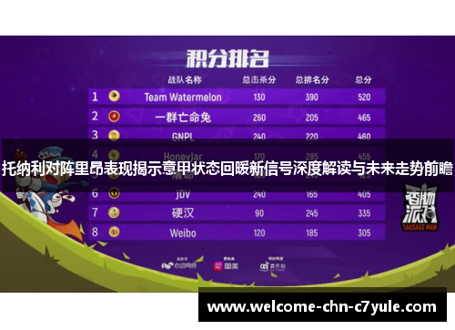 托纳利对阵里昂表现揭示意甲状态回暖新信号深度解读与未来走势前瞻